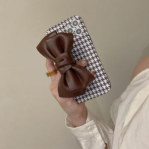 Houndstooth Bow iPhone Case