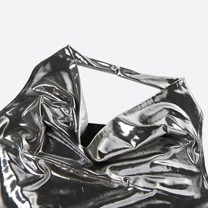 Metallic Halter Neck Mini Dress