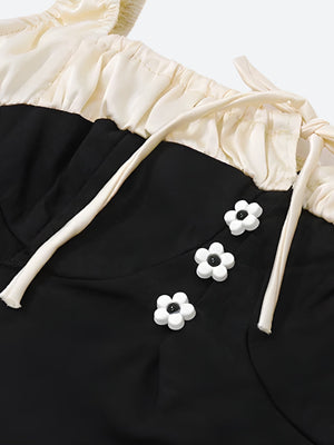 Pleated Hem Mini Dress