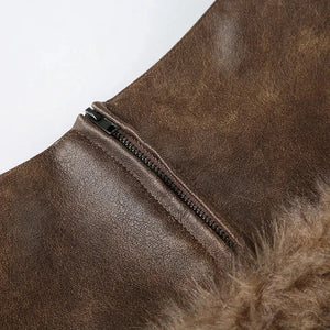 Y2K Faux Fur Mini Skirt