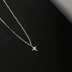 Y2K Star Silver Necklace