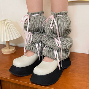 Balletcore Bows Leg Warmers