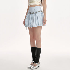 Blue Balloon Mini Skirt