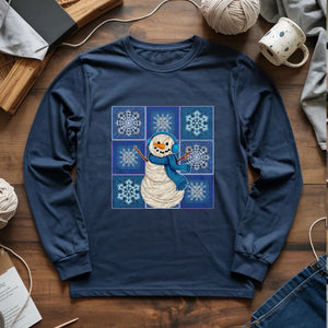 Crochet Snowman Long Sleeve T-shirt