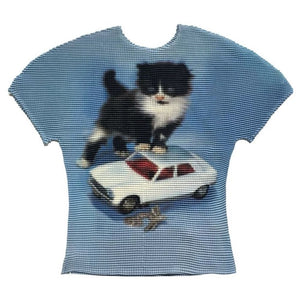 Playful Kitten Y2K Baby Tee