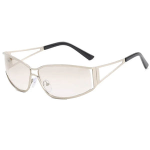 Glitch Mode Angular Wrap Sunglasses