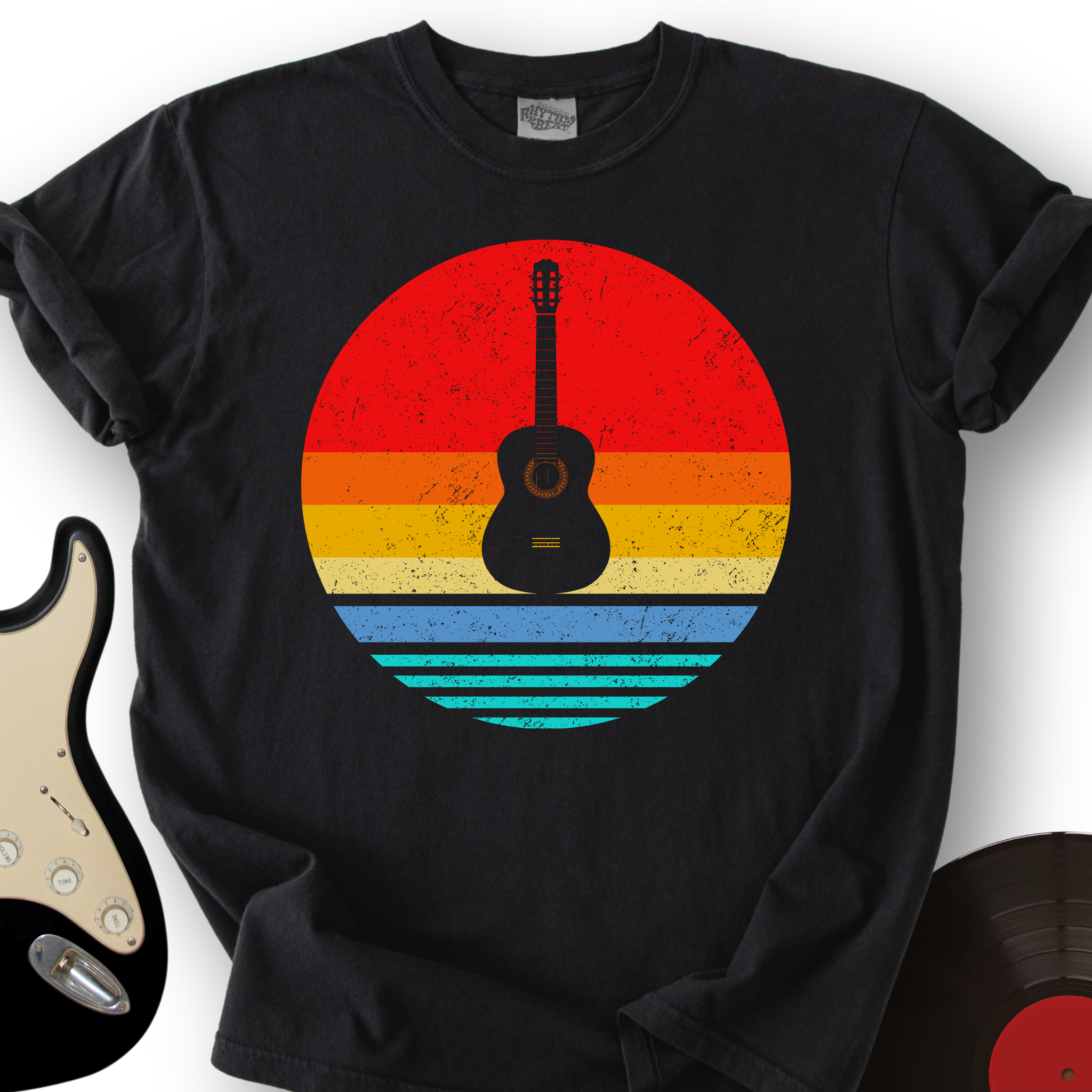 Colorful Vintage Guitar T-Shirt