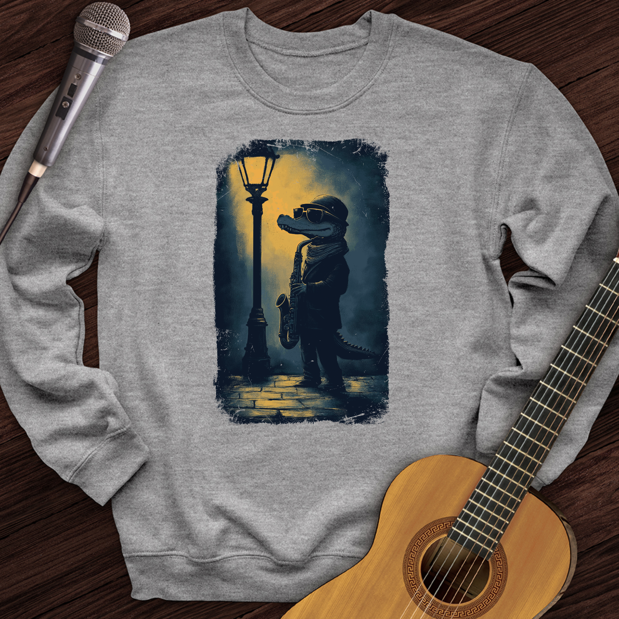 Crocodile Saxophone Crewneck