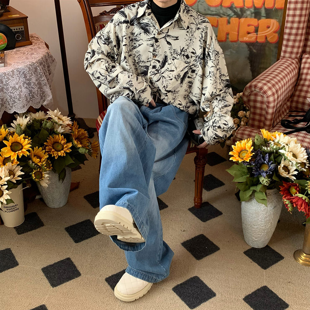 90s Style Floral Print Shirt