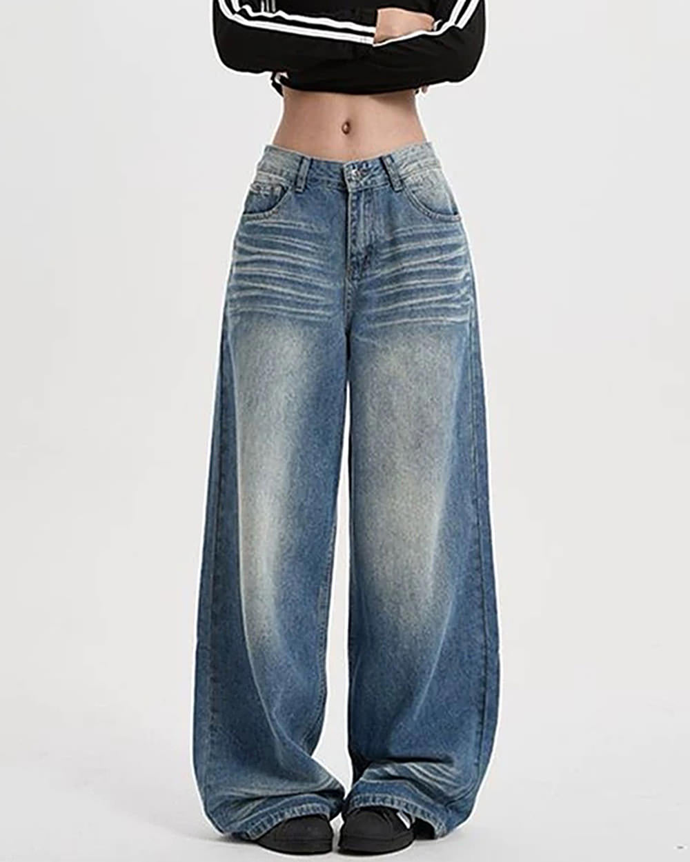 90s Faded Wash Baggy Jeans