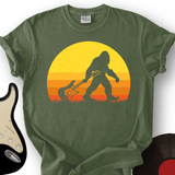 Bigfoot Dragging Guitar T-Shirt