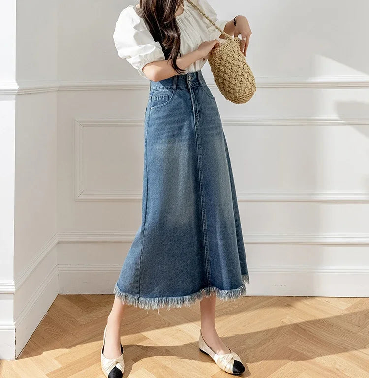 A-Line Midi Skirt