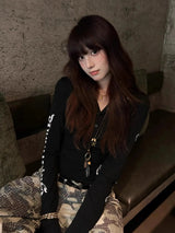 Acubi Hooded Graphic Top