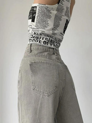 Acubi Straight Leg Gray Jeans