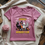 Spooky Crochet Club Lady V-neck