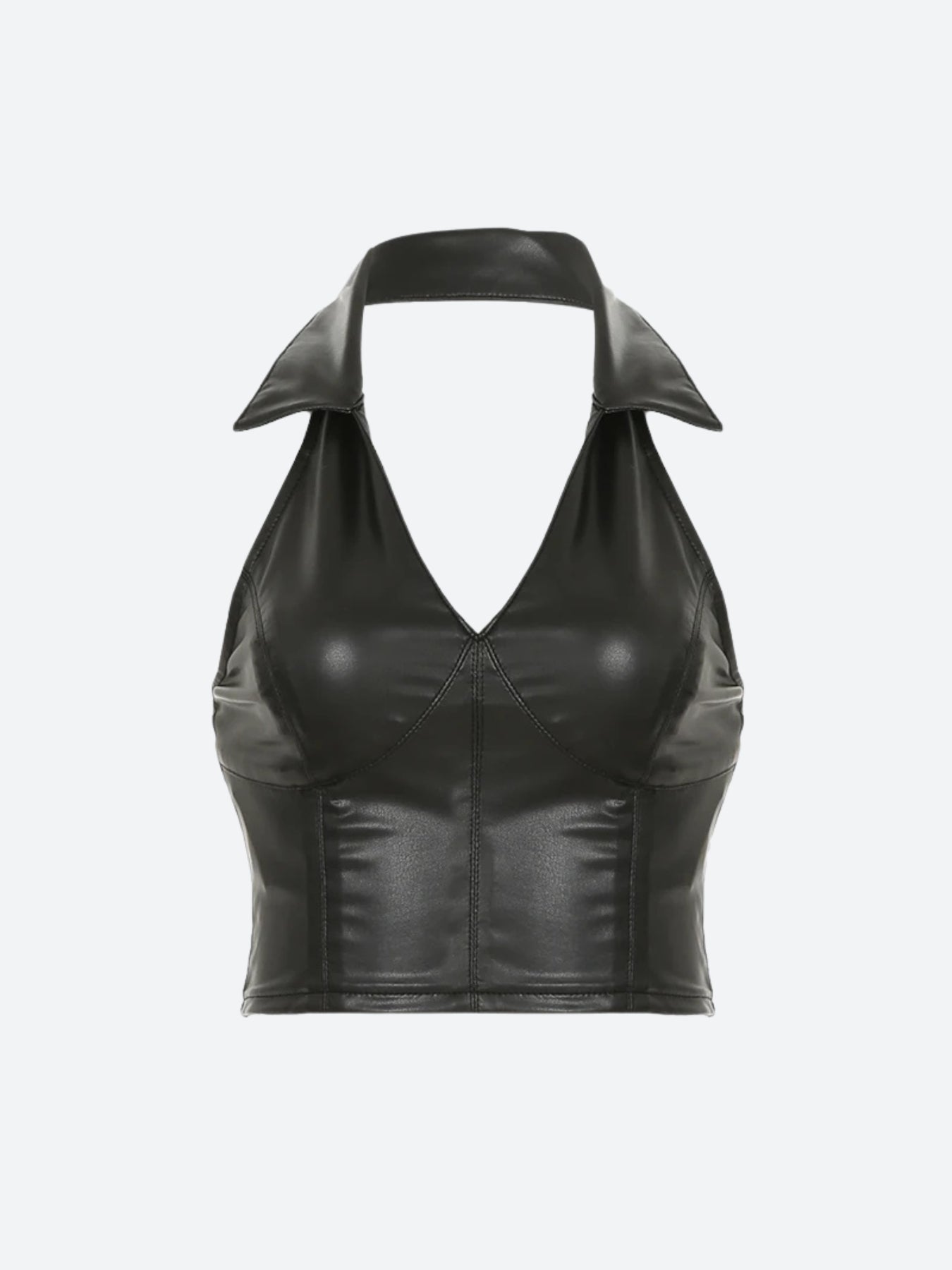 Baddie Faux Leather Crop Top