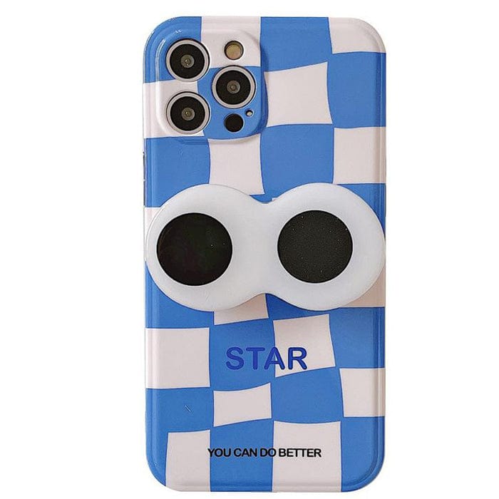 Big Eyes Checkered iPhone Case