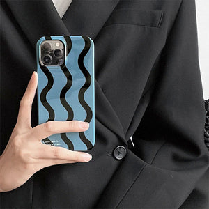 Blue Striped iPhone Case