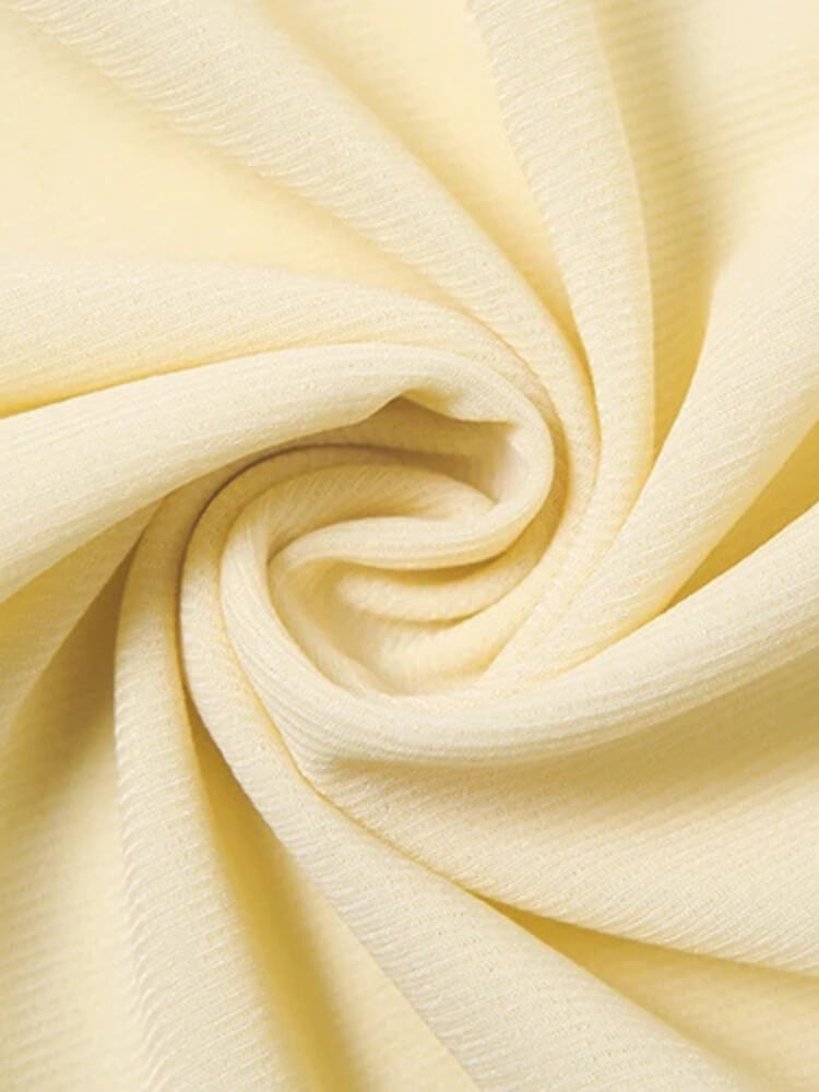 Butter Yellow Shirt & Mini Skirt Two Piece Set