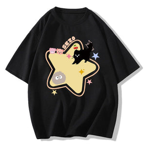 Yellow Star Cat T-Shirt