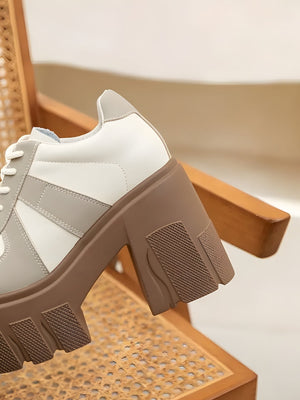 Color Block Platform Oxford Heels