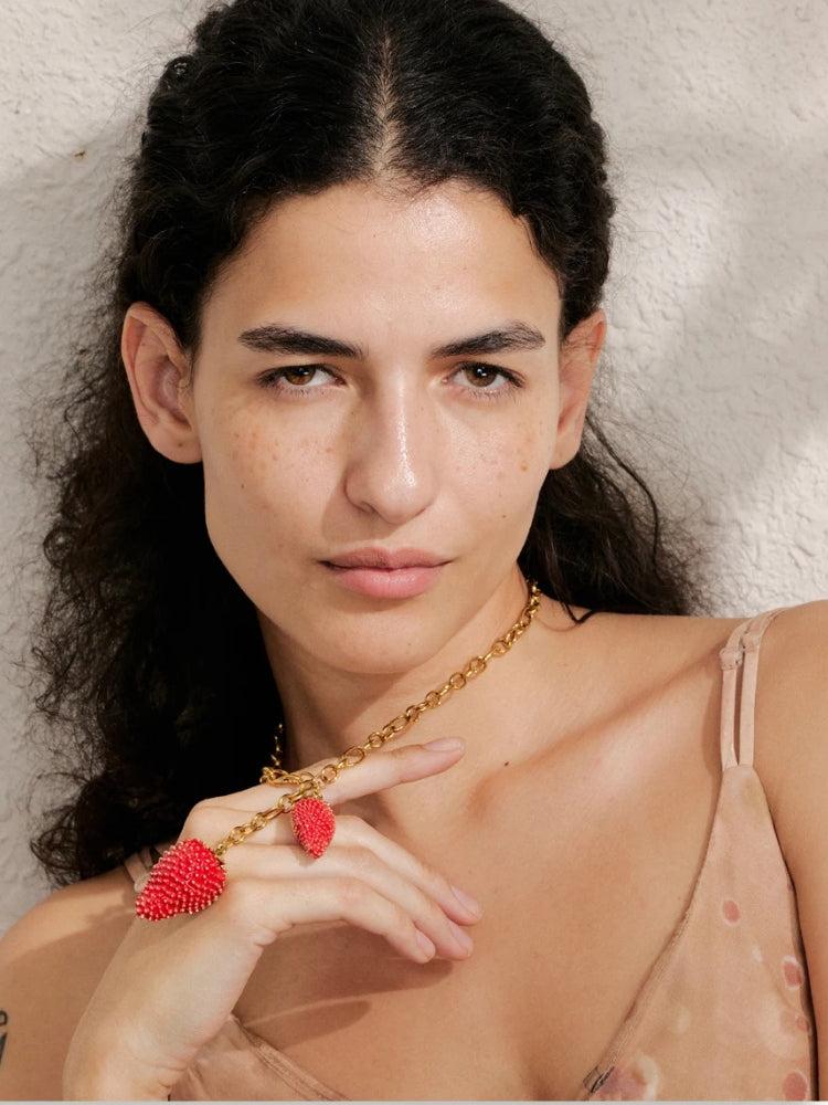 Coquette Strawberry Necklace