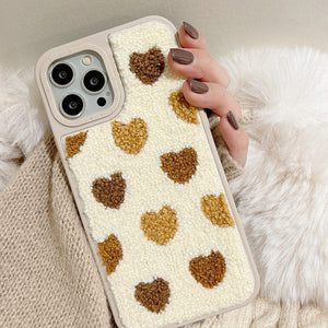 Hearts Fuzzy iPhone Case