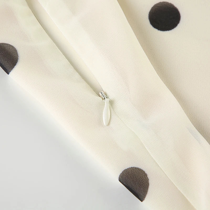 Old Money Polka Dot Midi Skirt