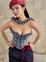 Plaid Corset Top