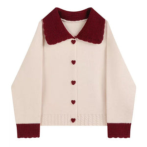 Preppy Collar Knit Cardigan