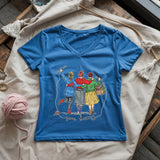 Girls Gone Knitting Lady V-neck