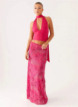 Sequin Embellished Maxi Skirt
