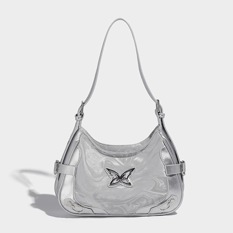 Silver Butterfly Shoulder Bag