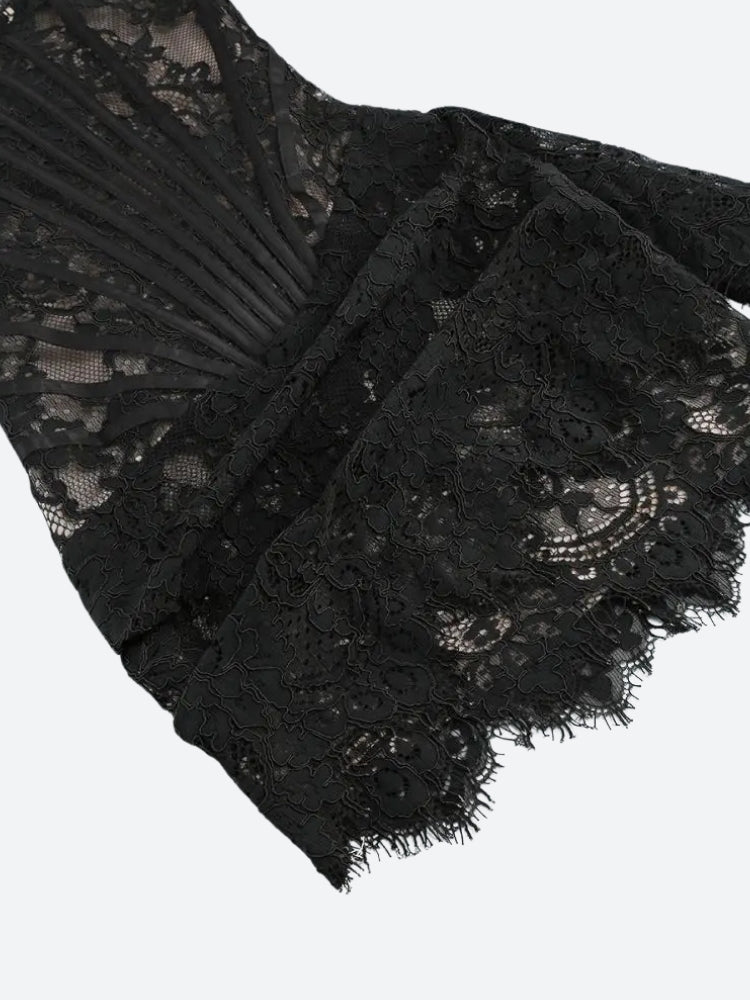 Strapless Lace Mini Dress