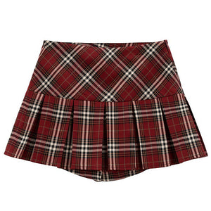 Perfectly Preppy Plaid Pleated Skirt