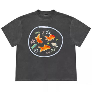 Aesthetic Goldfish Graphic T-Shirt