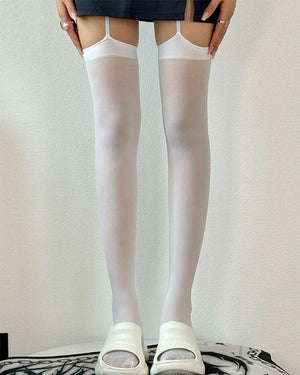 High School Crush Suspender Tights