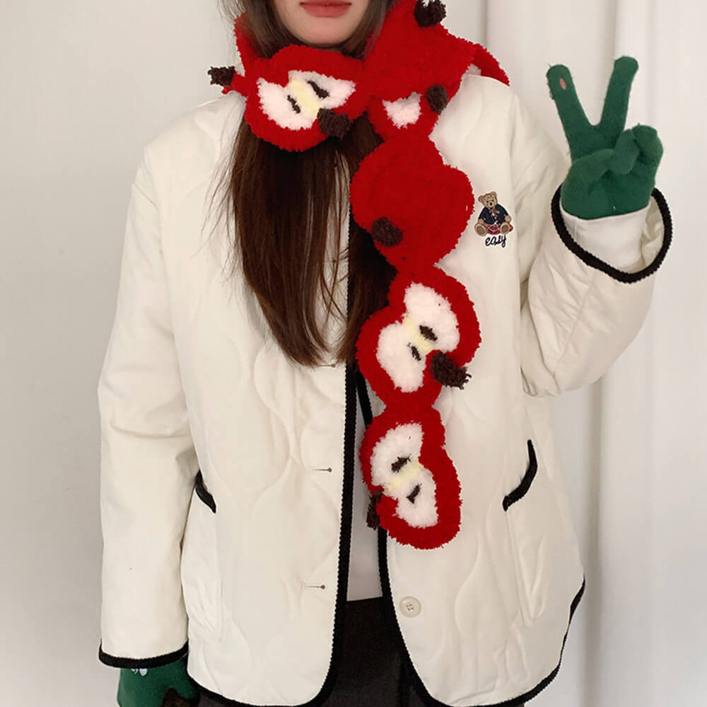 Apple Core Crochet Scarf