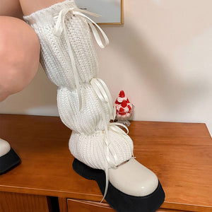 Balletcore Bows Leg Warmers