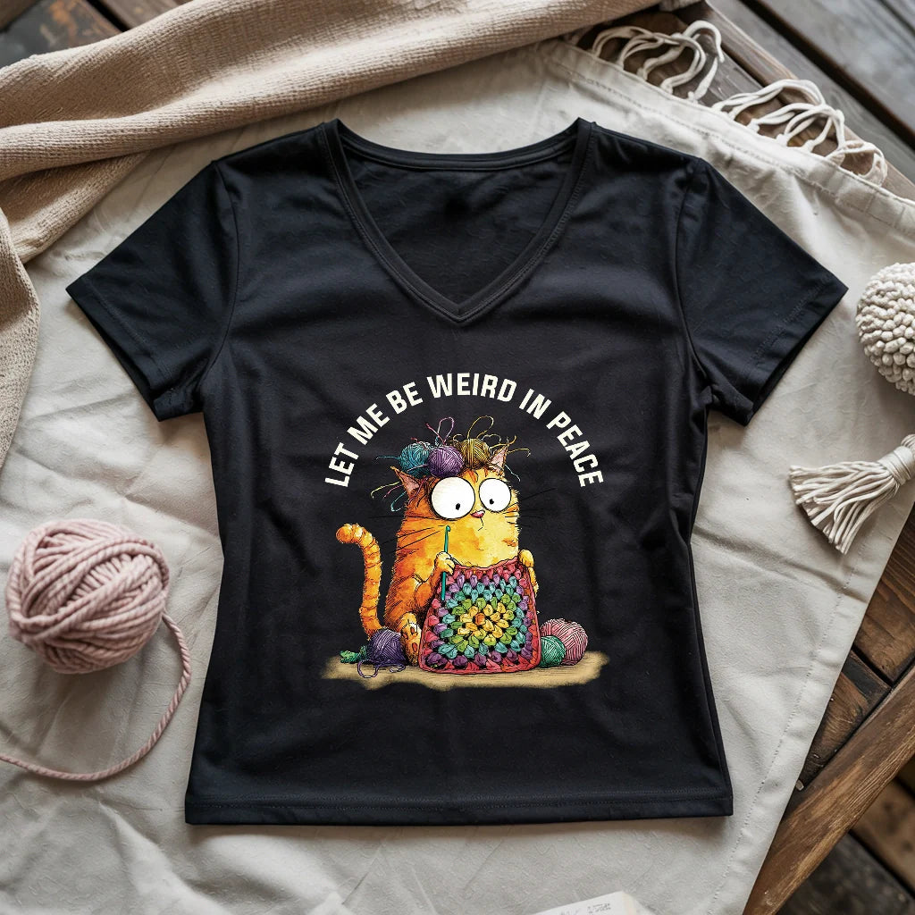 Be Weird In Peace Lady V-neck