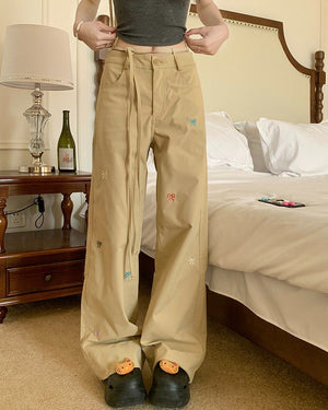 Coquette Aesthetic Bow Pants