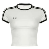 Bow Embroidery Y2K Crop Top