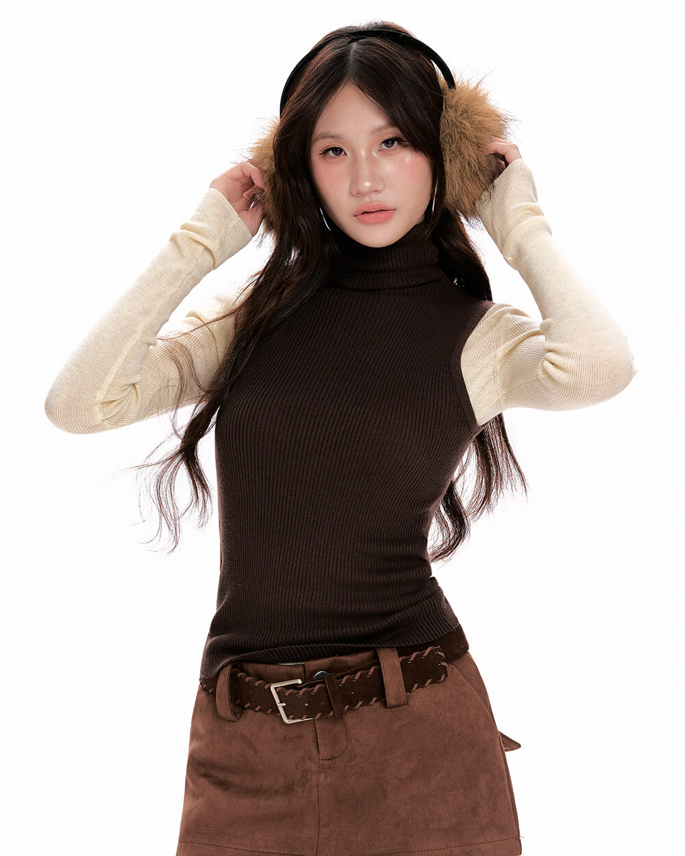 Warm Vibes Brown Knit Top