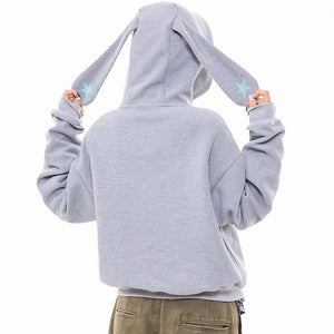 Bunny Ears Hoodie with Guitar Patch