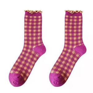 Candy Fairy Plaid Socks