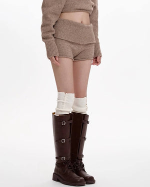 Cozy Days Knitted Mini Shorts