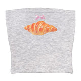 Croissant Print Tube Top