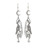 Butterfly Wing Moon Earrings