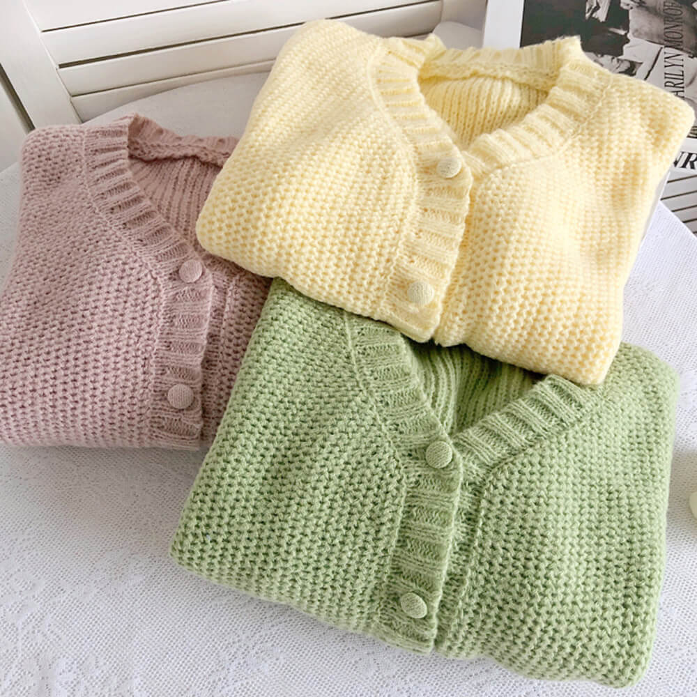 Danish Pastel Cropped Cardigan