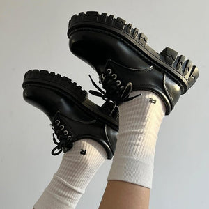 Dark Academia Chunky Platform Boots